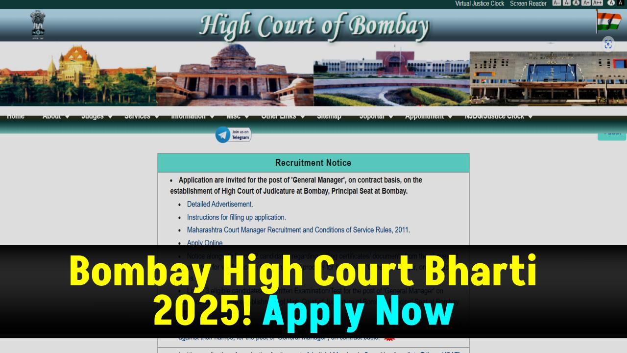 Bombay High Court Bharti 2025 OUT – Apply Now for Top Govt Posts!