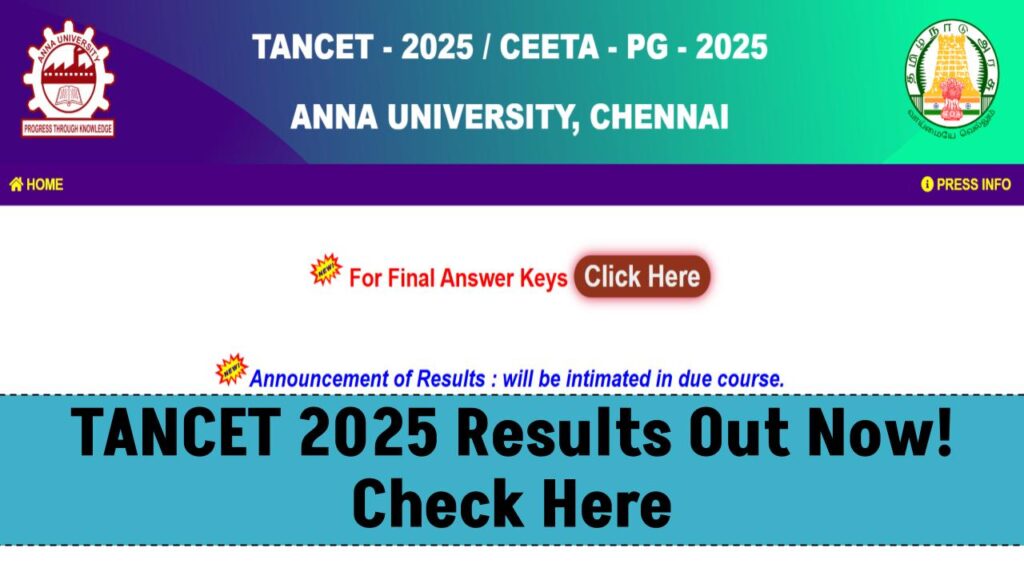 TANCET 2025 Results Out Today—Here’s How to Instantly Grab Your Scorecard! 1 TANCET 2025 Results Out Today—Here’s How to Instantly Grab Your Scorecard!