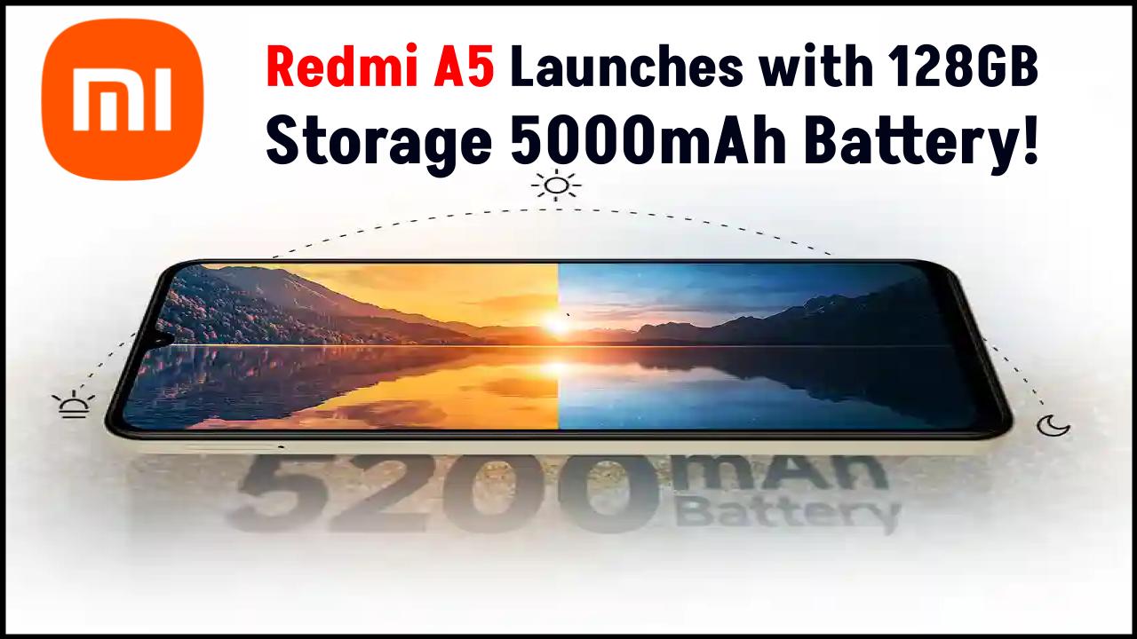 Redmi A5 Shocks the Market: 128GB Storage and 5000mAh Battery at a Price You Won’t Believe